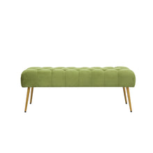 Load image into Gallery viewer, Roxanne Bench 122x49x44cm Olive &amp; Gold; ETA End May
