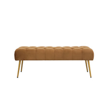 Load image into Gallery viewer, Roxanne Bench 122x49x44cm Sand &amp; Gold; ETA End May
