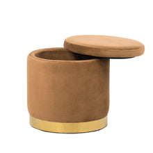 Load image into Gallery viewer, Roxanne Stool 40x40x41cm Sand &amp; Gold; ETA End May
