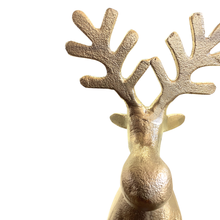 Load image into Gallery viewer, Rudolf Legs Down Metal Decoration Small 8.5x9.5x24.5cm Gold
