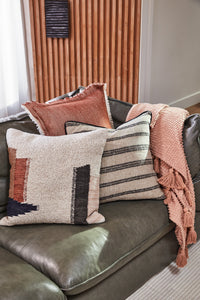 Savanna Cushion 50x50x0.5cm Natural & Black Multi; ETA Early October