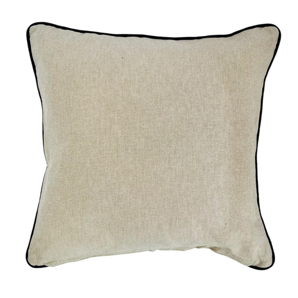 Savanna Cushion 50x50x0.5cm Natural & Black Multi; ETA Early October