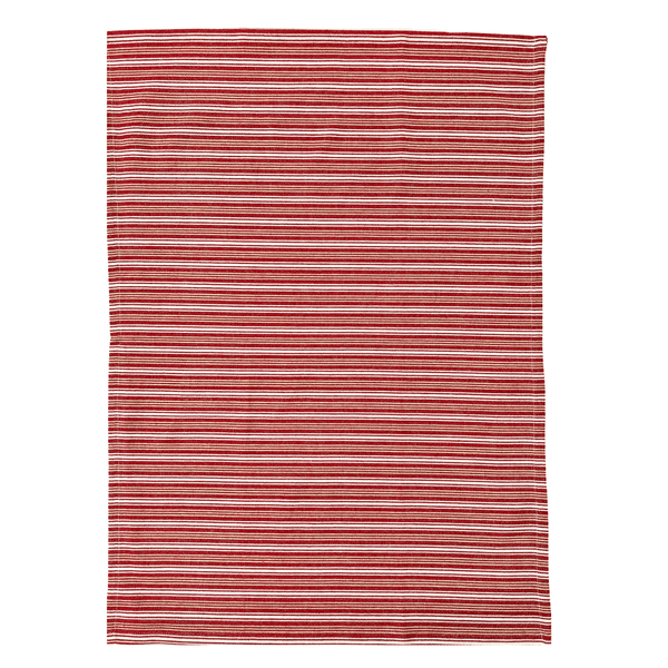 Scandi Yule Tea Towel 2pk 50x70cm Red Multi