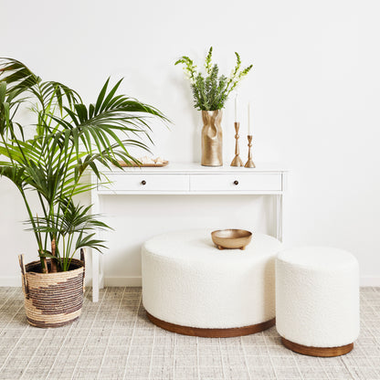 Senora Ottoman 80x80x41cm Ivory