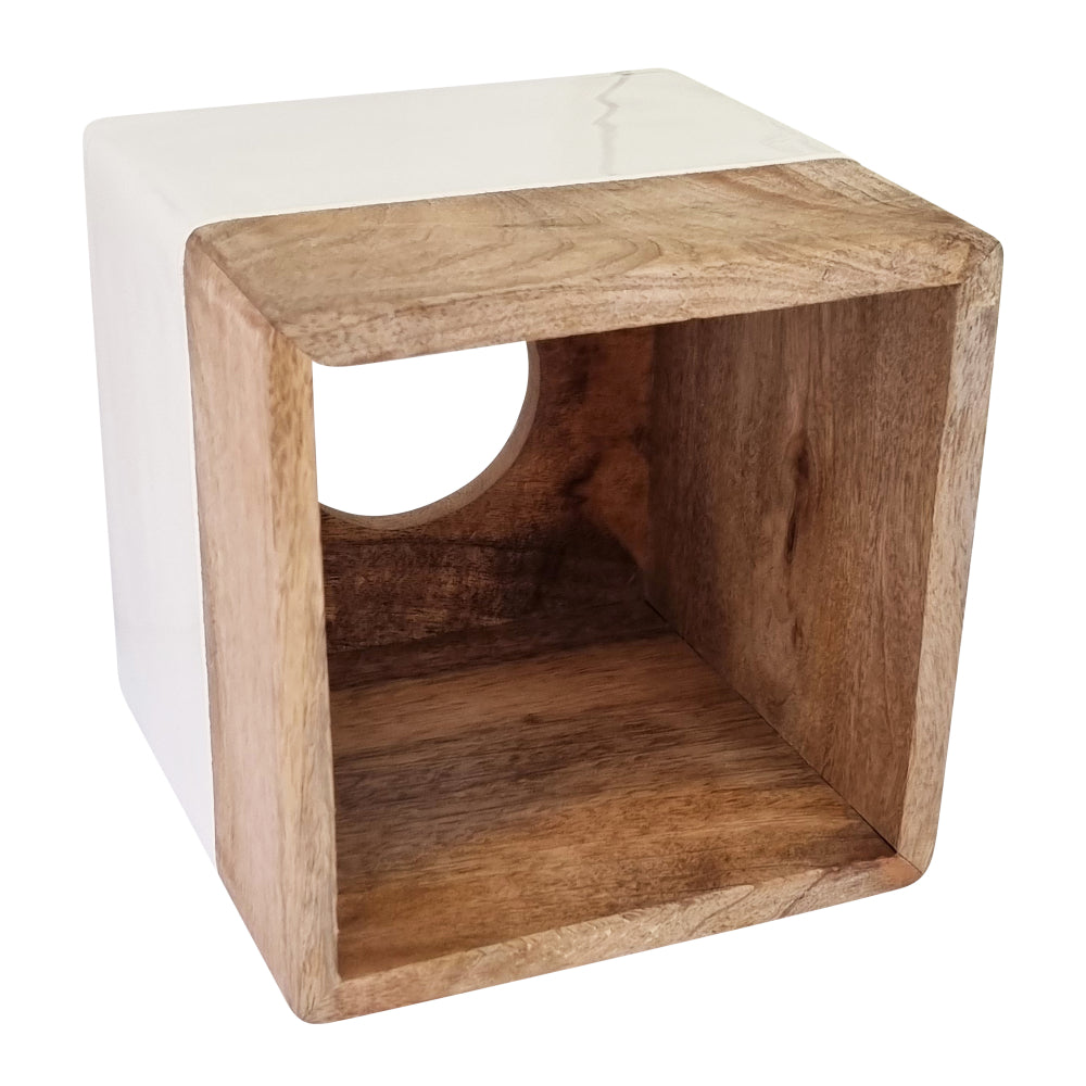 Shirley Tissue Box Cover Square 14x14x15cm Natural