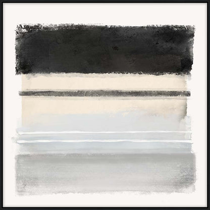Sienna Framed Canvas 80x80x4cm Black & Beige Multi