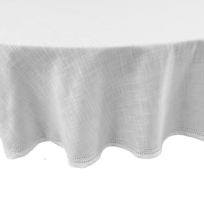 Simon Circular Tablecloth 180x180x0.2cm White