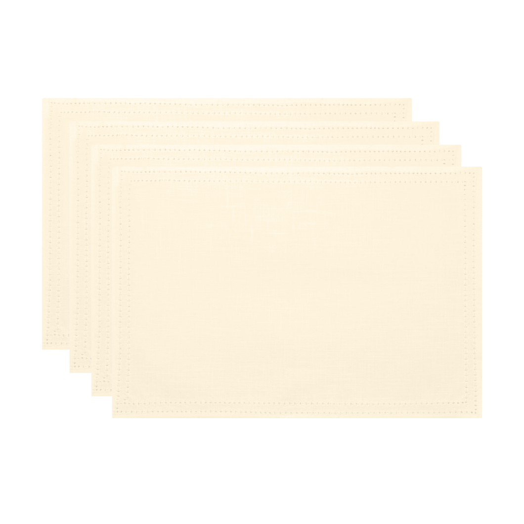 Simon Placemat Set of 4 33x48x0.2cm Cream; ETA Early October