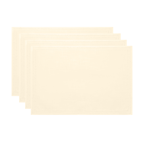 Simon Placemat Set of 4 33x48x0.2cm Cream; ETA Early October