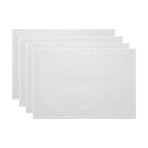Simon Placemat Set of 4 33x48x0.2cm White; ETA Early October