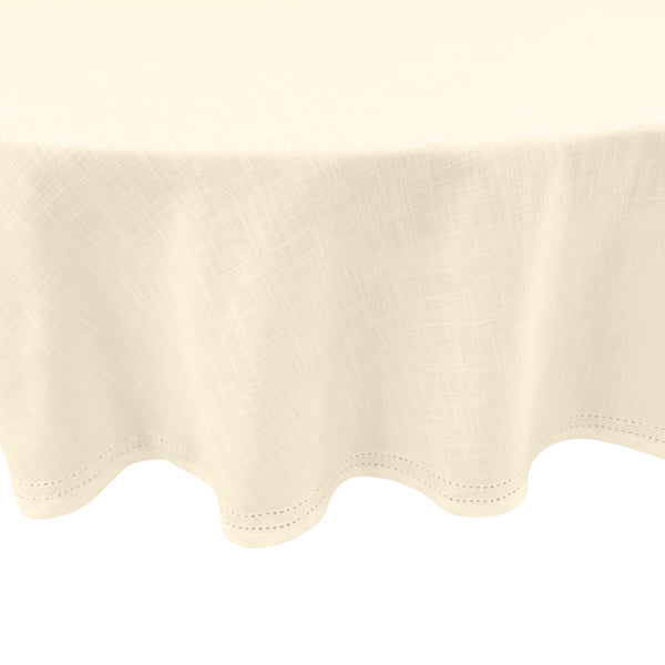 Simon Circular Tablecloth 180x180x0.2cm Cream; ETA Early October