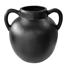 Load image into Gallery viewer, Spencer Vase with Handles 28x30cm Black; ETA Mid April
