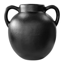 Load image into Gallery viewer, Spencer Vase with Handles 28x30cm Black; ETA Mid April
