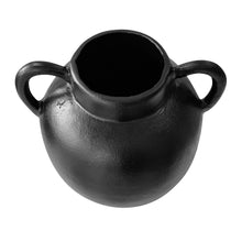 Load image into Gallery viewer, Spencer Vase with Handles 28x30cm Black; ETA Mid April
