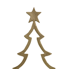 Load image into Gallery viewer, Starlight X-Mas Tree on Wood Base Small 22x7.5x33cm Gold
