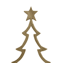 Load image into Gallery viewer, Starlight Xmas Tree on Wood Base Small 22x7.5x33cm Gold
