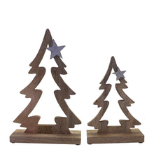 Load image into Gallery viewer, Starry Wooden Hollow Christmas Tree Medium 26x7.5x41cm
