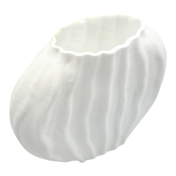 Tidal Glass Vase Large 25x8.5x27cm Cream