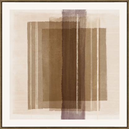 Transcendence Framed Canvas 80x80x4cm Brown and Beige Multi