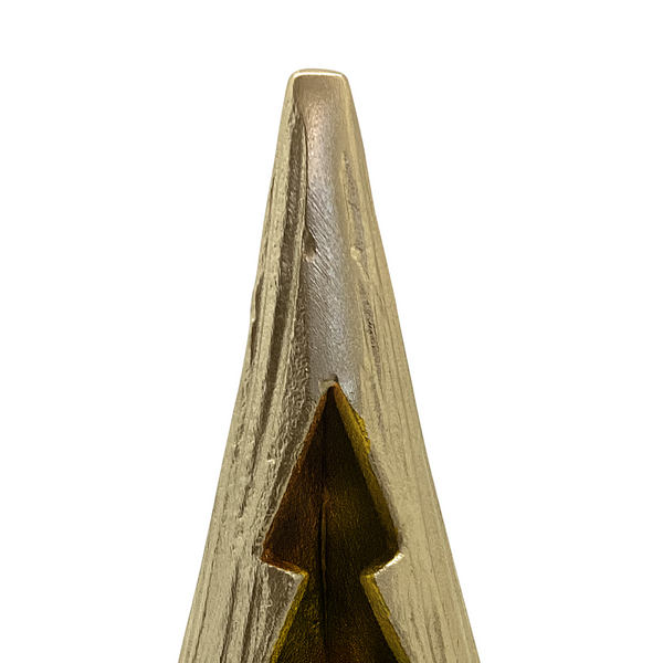 Twinkle Xmas T-Light Holder Large 10x10x21cm Gold