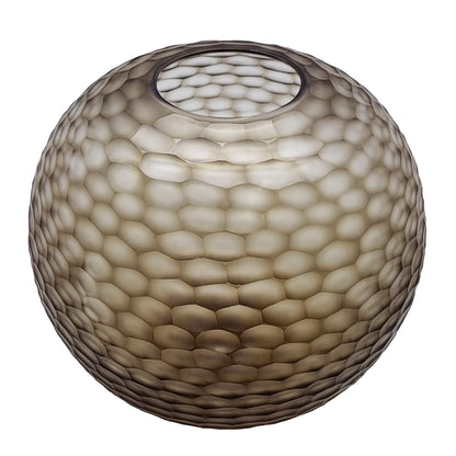 Victoria Round Glass Vase 34x29.5cm Smoke