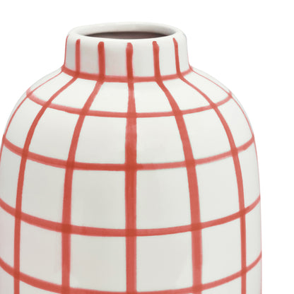 Wallace Check Vase 17x17x23.5cm Bubblegum