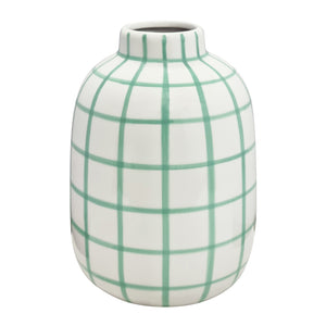 Wallace Check Vase 17x17x23.5cm Peppermint