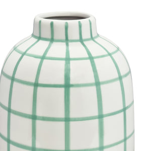 Wallace Check Vase 17x17x23.5cm Peppermint