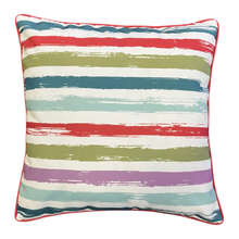 Load image into Gallery viewer, Wattle Outdoor Cushion 50x50x12cm Green &amp; Red Multi; ETA Early October

