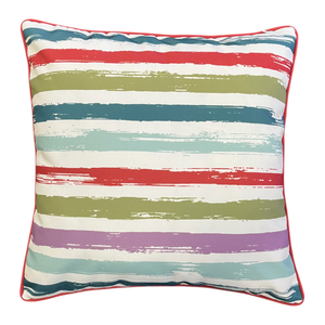 Wattle Outdoor Cushion 50x50x12cm Green & Red Multi; ETA Early October