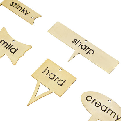 Zola Cheese Markers Set 5x7cm Gold