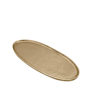 Apollo Oval Tray Small 37x19.5x1.5cm Gold; ETA Mid April