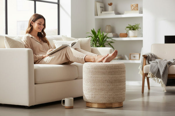 Brenda Ottoman 40x40x45cm Natural