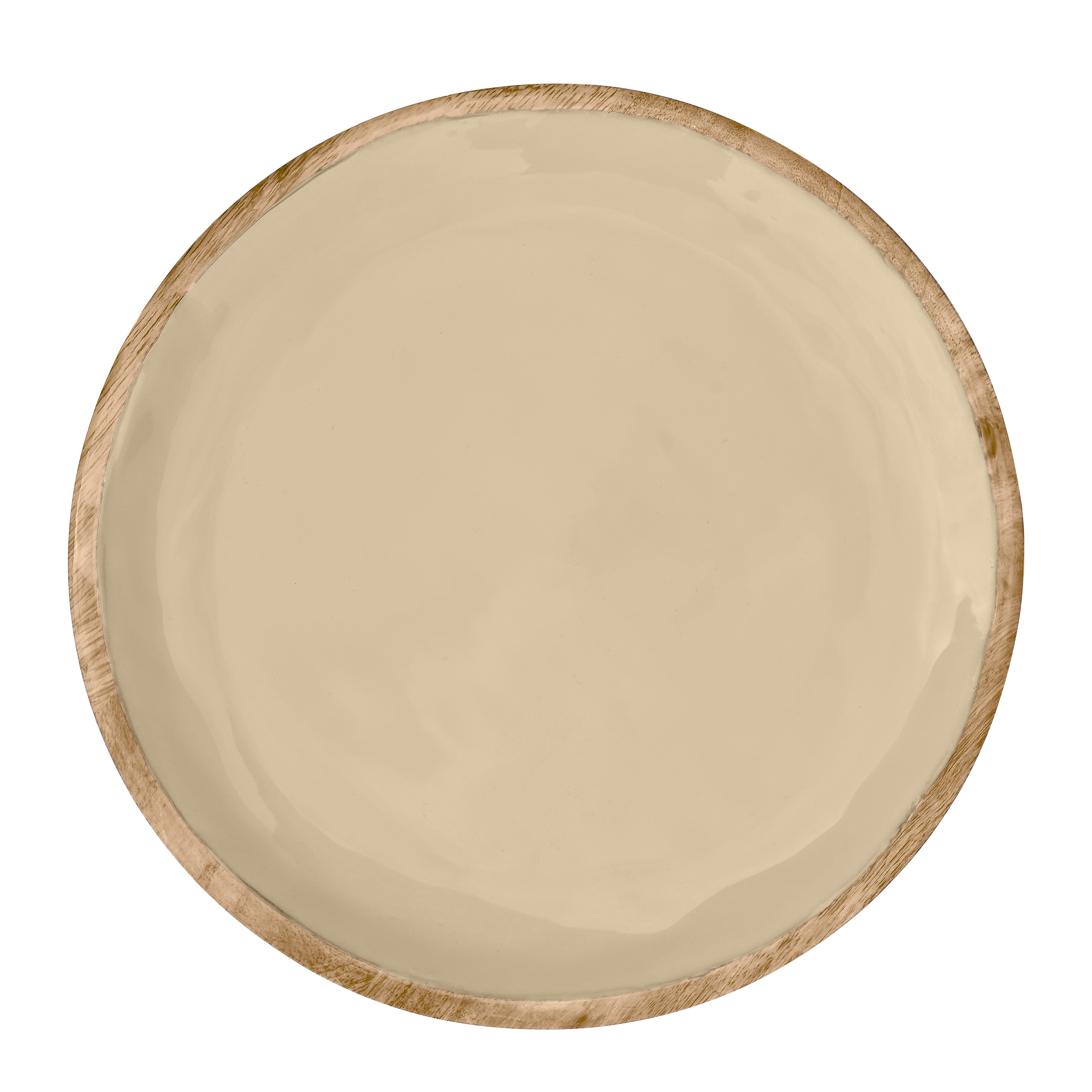 Corinne Round Serving Tray Small 26x26x2cm Light Taupe