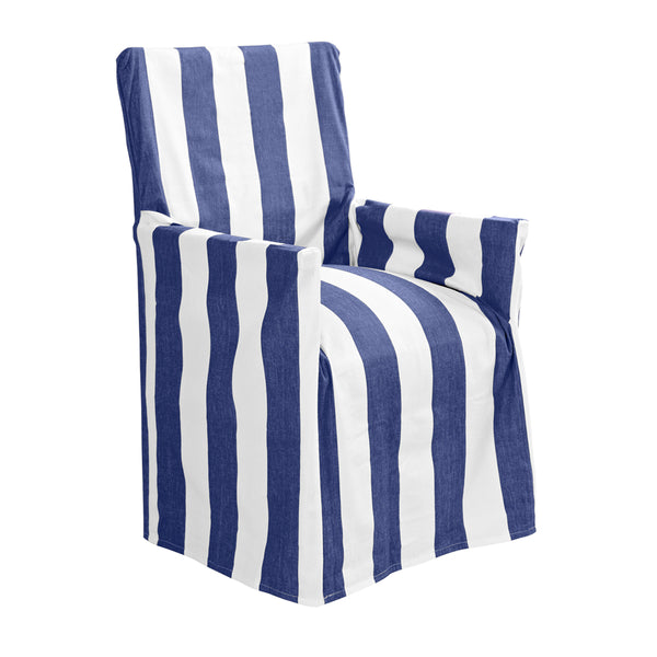 Outdoor Stripe Director Chair Cover Std Blue
