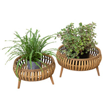 Load image into Gallery viewer, Cora Set of 2 Planters 46.5x46.5x23.5cm/39.5x39.5x21.5cm Natural

