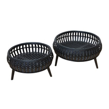 Load image into Gallery viewer, Cora Set of 2 Planters 46.5x46.5x23.5cm/39.5x39.5x21.5cm Black
