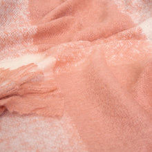 Load image into Gallery viewer, Wren Faux Mohair Throw 130x160cm Clay Pink &amp; White
