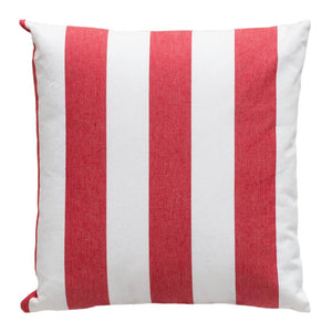 Outdoor Stripe Cushion 50x50cm Red