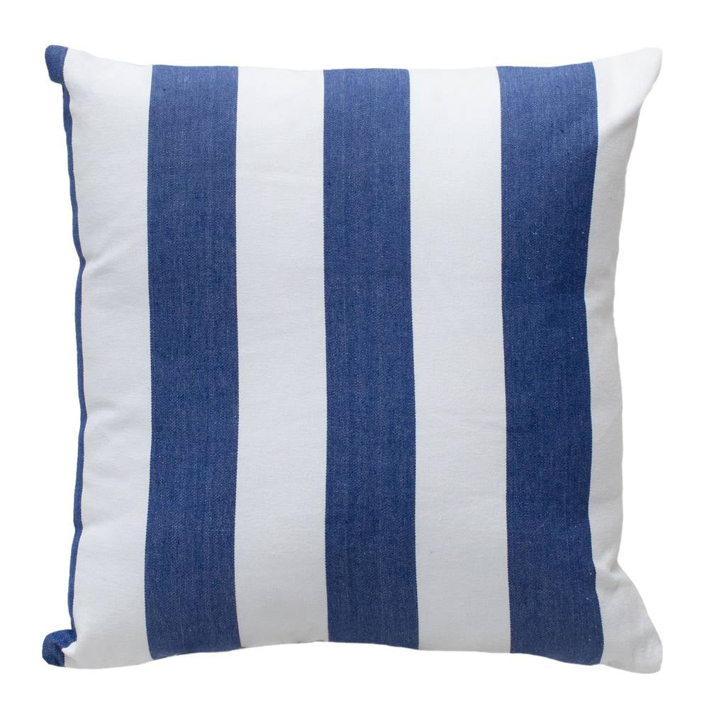 Outdoor Stripe Cushion 50x50cm Blue