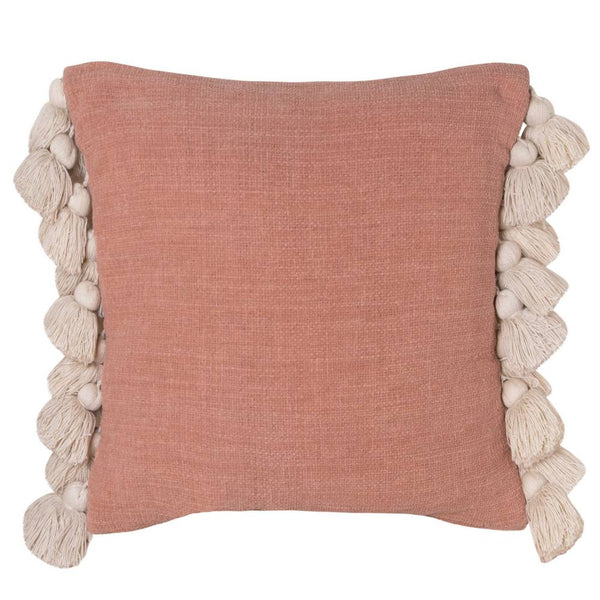 Janey Chenille Cushion 50x50cm Clay Pink