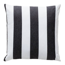 Load image into Gallery viewer, Outdoor Stripe Cushion 50x50cm Black
