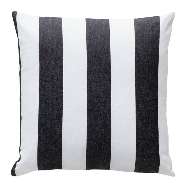Outdoor Stripe Cushion 50x50cm Black
