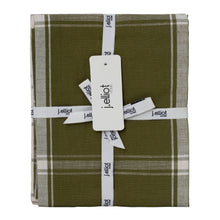 Load image into Gallery viewer, Check 2 Pack Tea Towels 50x70cm Olive &amp; Sand
