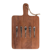 Load image into Gallery viewer, Ched Cheese Board &amp; Marker Set 38x23x2cm Natural &amp; Silver
