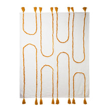 Load image into Gallery viewer, Waverley Throw 130x160cm Ivory &amp; Mustard
