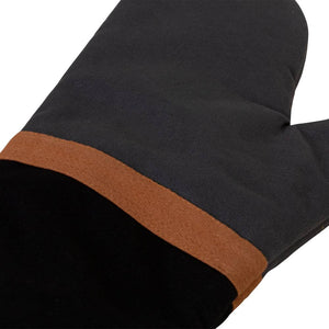 Selby Oven Mitt 34x15cm Charcoal & Black