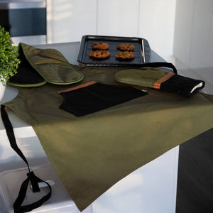 Selby Double Glove 17x82cm Olive & Black