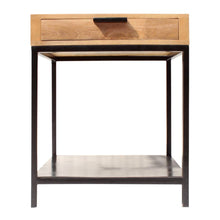 Load image into Gallery viewer, Clifton Side Table 50x50x61cm Natural &amp; Black
