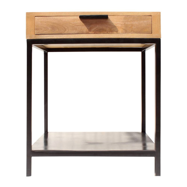 Clifton Side Table 50x50x61cm Natural & Black